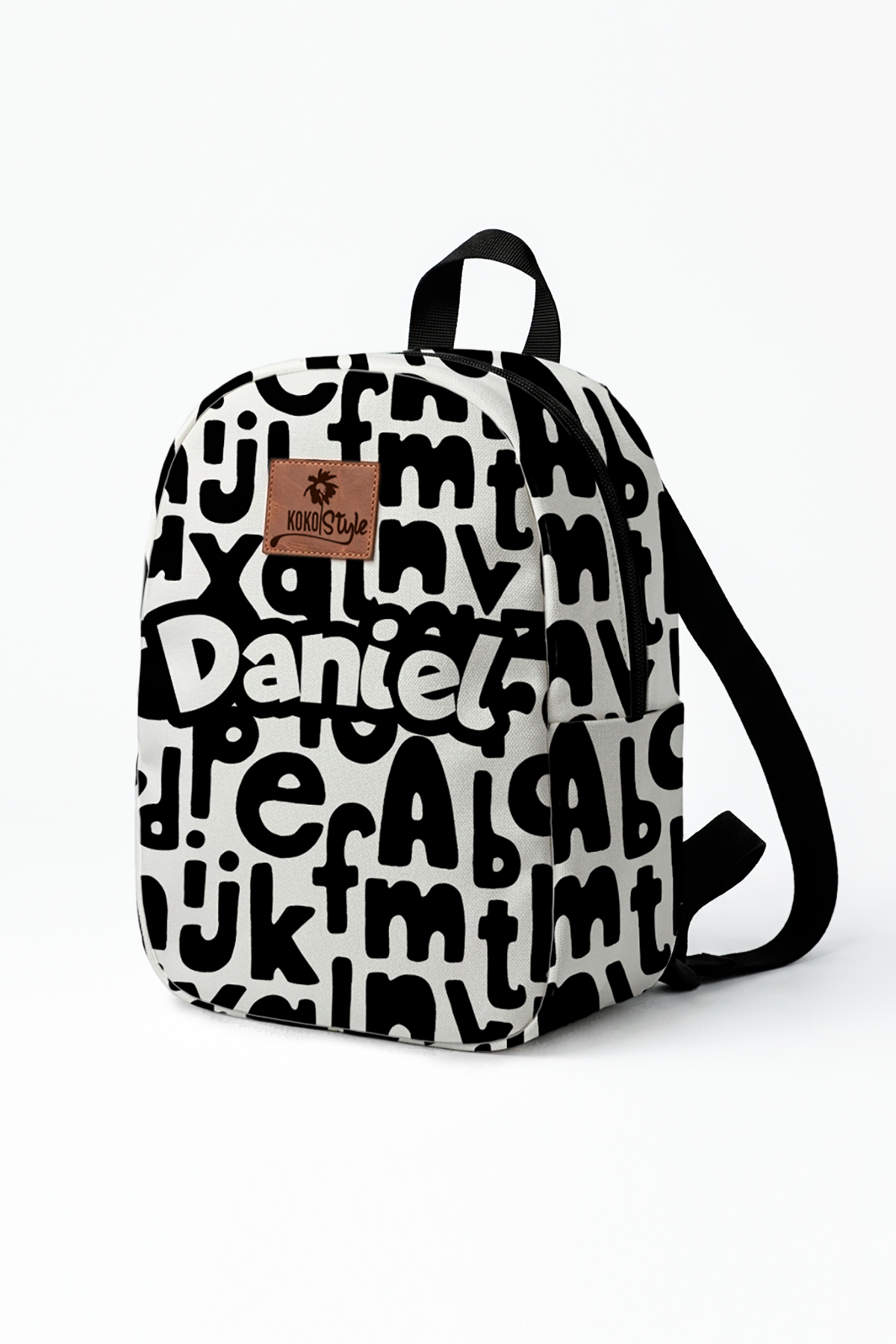 Alphabet Pattern Personalized Toddler Backpack – Small Size Kids Backpack for Ages 1–3, Daycare Bag