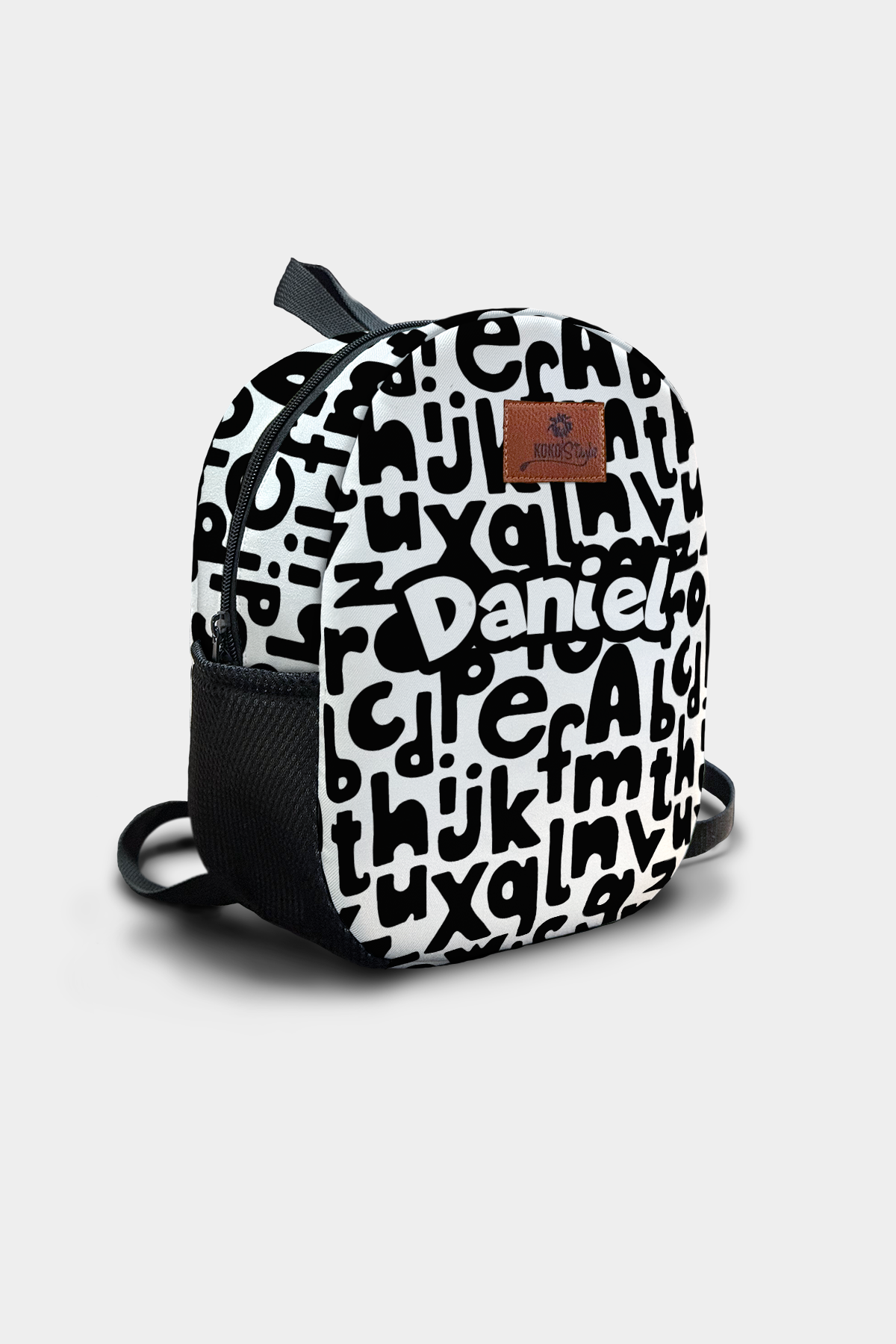 Alphabet Pattern Personalized Backpack – Medium Size Kids Backpack for Ages 3–6, Daycare Bag