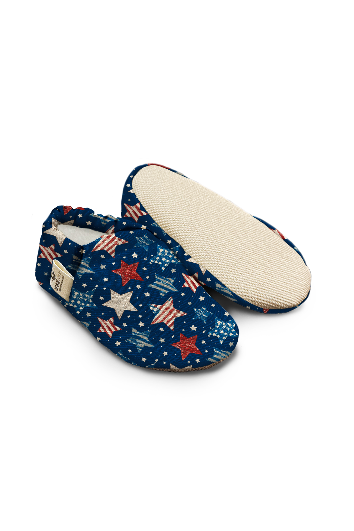 Kokopatik Non-Slip Sole, Indoor/Creche Booties, Unisex Baby Booties, Cotton Newborn Shoe, American Stars