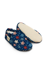 Kokopatik Non-Slip Sole, Indoor/Creche Booties, Unisex Baby Booties, Cotton Newborn Shoe, American Stars