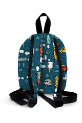 Cars Pattern Personalized Backpack – Medium Size Kids Backpack for Ages 3–6, Daycare Bag