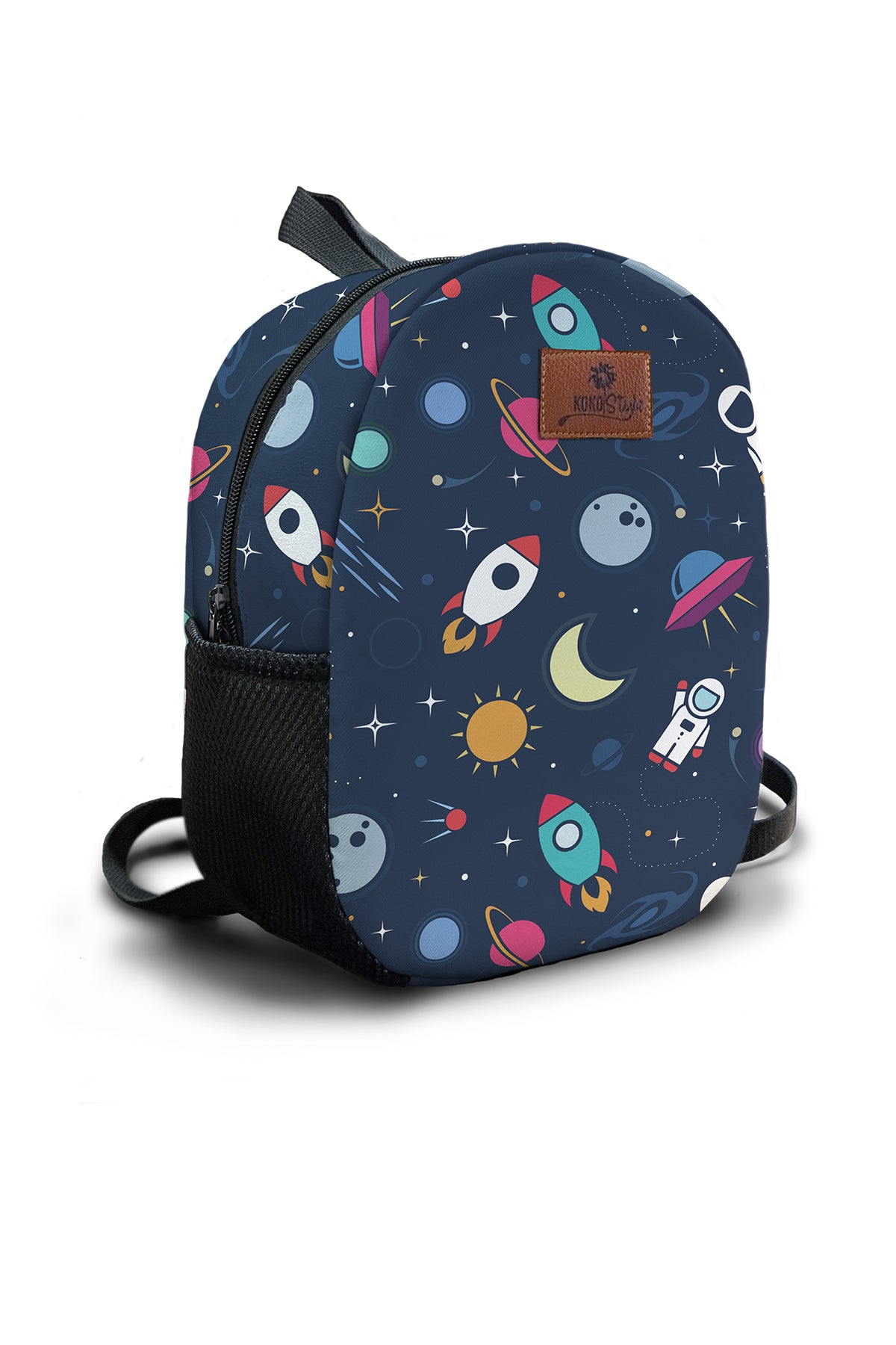 Astronaut Pattern Preschool Backpack – Medium Size Kids Backpack for Ages 3–5, Daycare Bag