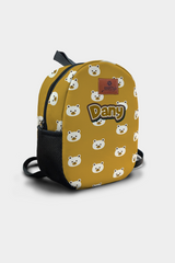 Teddy Bear Pattern Personalized Backpack – Medium Size Kids Backpack for Ages 3–6, Daycare Bag