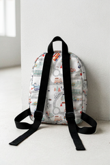 Big Adventure in Traffic Pattern Personalized Toddler Backpack – Small Size Kids Backpack for Ages 1–3, Daycare Bag