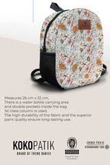 Bohemian Floral Pattern Preschool Backpack – Medium Size Kids Backpack for Ages 3–5, Daycare Bag