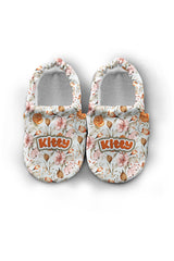 Make It Yours – Personalized Bohemian Flowers Booties for Babies | Non-Slip, Organic Cotton, Indoor Use