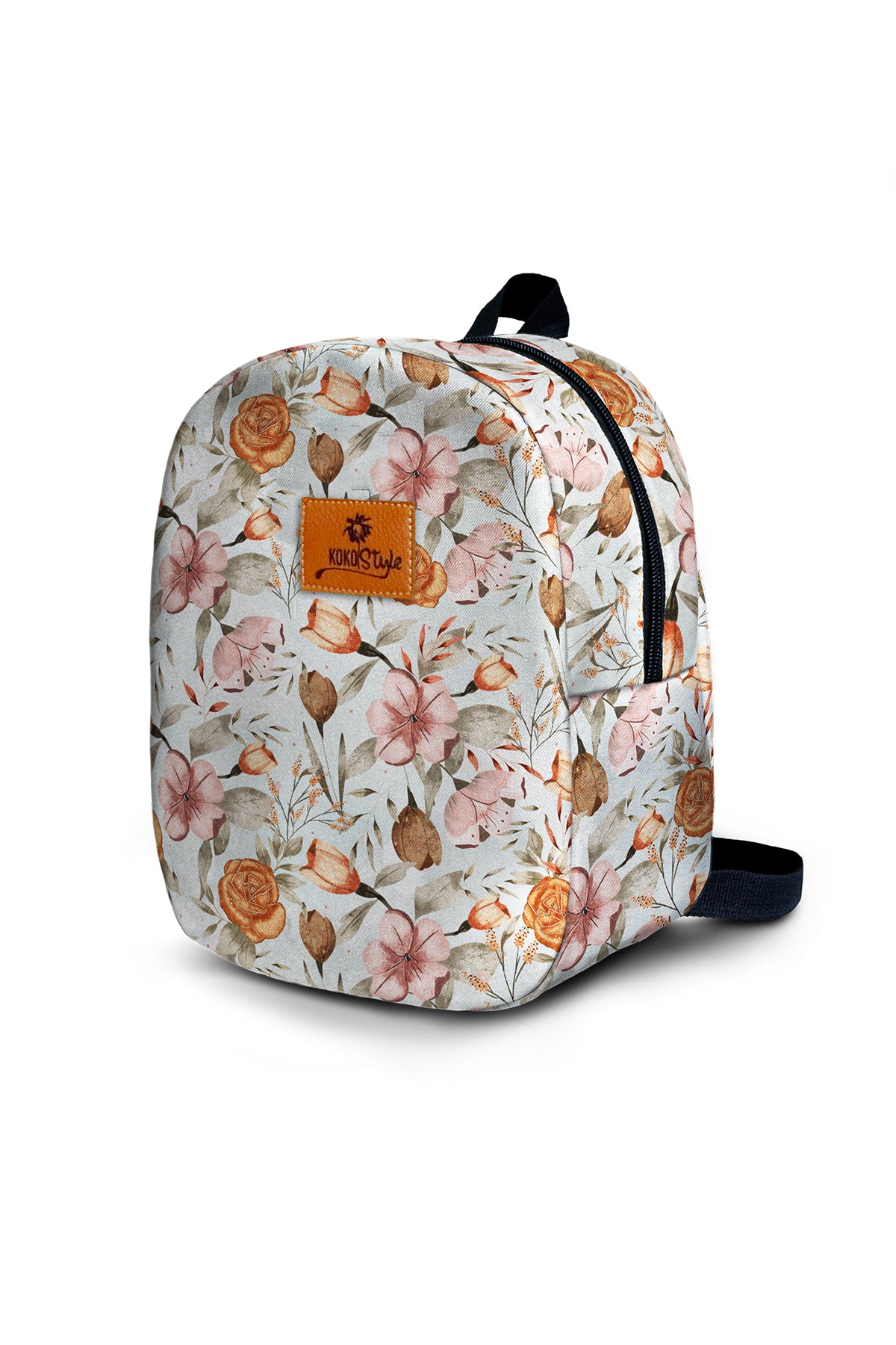 Bohemian Floral Pattern Toddler Backpack – Small Size Kids Backpack for Ages 1–3, Daycare Bag