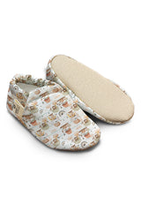 Kokopatik,Organic Cotton Baby Booties,Non-Slip Sole,Newborn Booties,Home Nursery Shoes,Pattern Booties on the Clouds