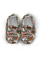Make It Yours – Personalized Flowered Rabbit Booties for Babies | Non-Slip, Organic Cotton, First Step Shoes