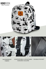 Crazy Panda Pattern Toddler Backpack – Small Size Kids Backpack for Ages 1–3, Daycare Bag