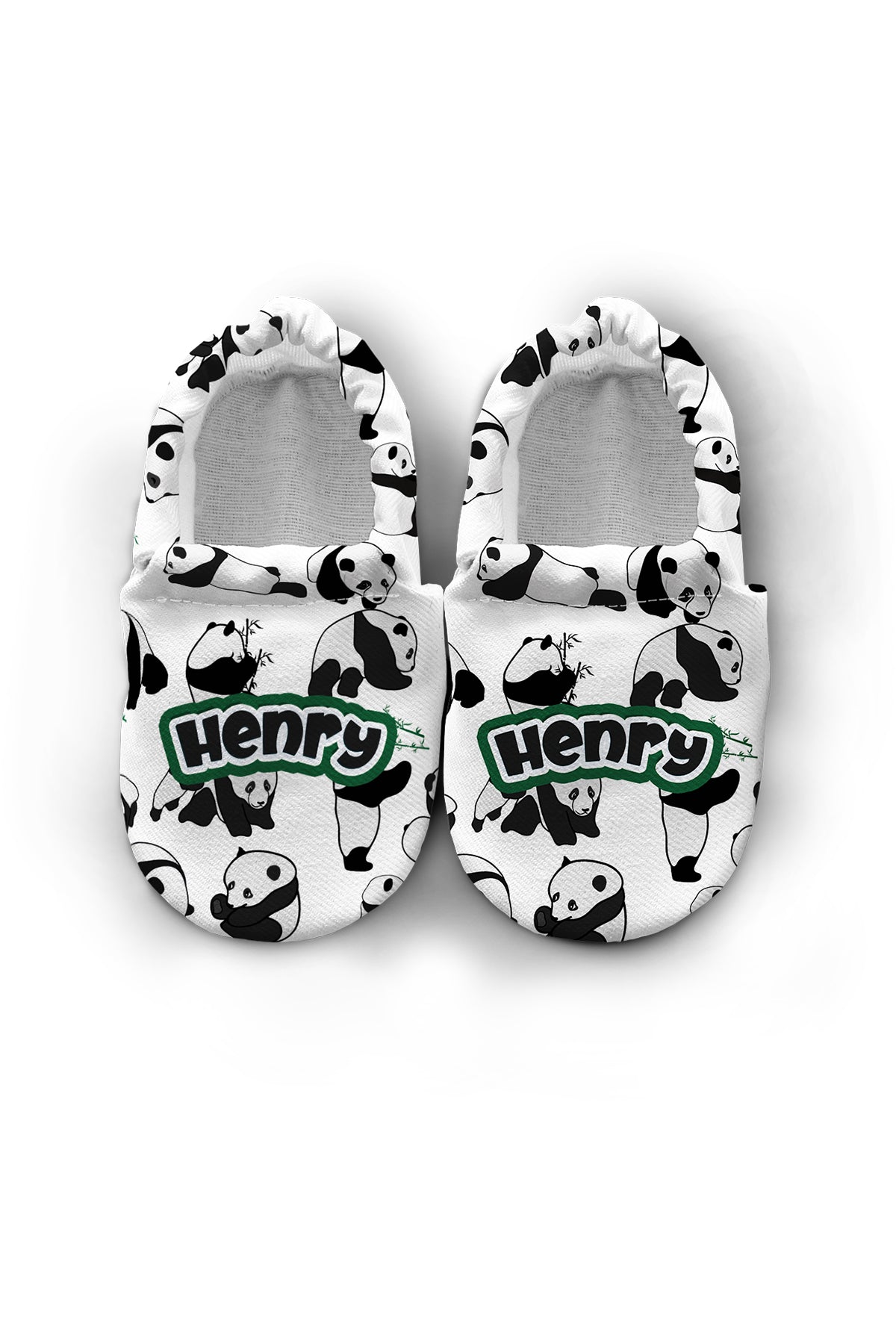 Make It Yours – Personalized Crazy Panda Booties for Babies | Non-Slip, Organic Cotton, First Step Shoes