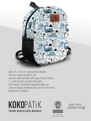 Dinosaur Pattern Preschool Backpack – Medium Size Kids Backpack for Ages 3–5, Daycare Bag