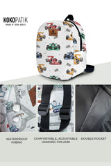 Formula Pattern Toddler Backpack – Small Size Kids Backpack for Ages 1–3, Daycare Bag