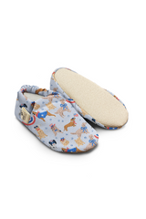 Kokopatik Organic Cotton Baby Booties, Non-Slip Sole, Newborn Shoe, Indoor/Creche Footwear,Friends