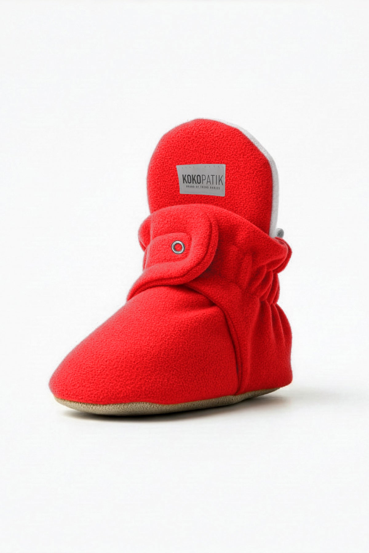 Red Fleece Baby Slippers – Soft & Safe First Step Shoes