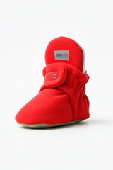 Red Fleece Baby Slippers – Soft & Safe First Step Shoes