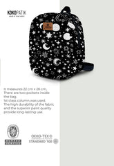 Night Pattern Toddler Backpack – Small Size Kids Backpack for Ages 1–3, Daycare Bag