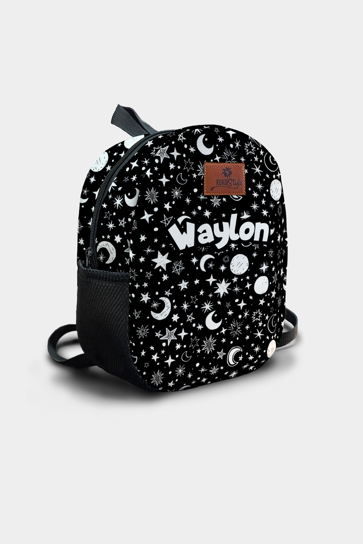 Night Pattern Personalized Backpack – Medium Size Kids Backpack for Ages 3–6, Daycare Bag