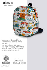 Migrating Animals Pattern Toddler Backpack – Small Size Kids Backpack for Ages 1–3, Daycare Bag