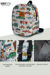Migrating Animals Pattern Toddler Backpack – Small Size Kids Backpack for Ages 1–3, Daycare Bag