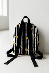 Black & White Heart Pattern Personalized Toddler Backpack – Small Size Kids Backpack for Ages 1–3, Daycare Bag