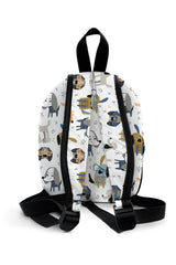 Dog with Glasses Pattern Personalized Backpack – Medium Size Kids Backpack for Ages 3–6, Daycare Bag