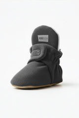 Gray Fleece Baby Booties – Soft, Non-Slip Indoor Slippers for Babies