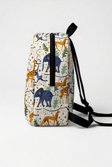 Animated Forest Pattern Personalized Toddler Backpack – Small Size Kids Backpack for Ages 1–3, Daycare Bag