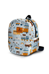 Construction Vehicles Pattern Toddler Backpack – Small Size Kids Backpack for Ages 1–3, Daycare Bag