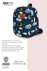 Good Night Pattern Toddler Backpack – Small Size Kids Backpack for Ages 1–3, Daycare Bag