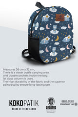Good Night Pattern Preschool Backpack – Medium Size Kids Backpack for Ages 3–5, Daycare Bag