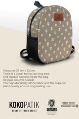 Brown Arrow Pattern Preschool Backpack – Medium Size Kids Backpack for Ages 3–5, Daycare Bag