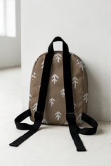 Brown Arrow Pattern Personalized Toddler Backpack – Small Size Kids Backpack for Ages 1–3, Daycare Bag