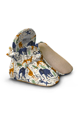 Animated Forest Pattern Slippers, Non-Slip Sole, Organic Cotton Lined, Unisex Baby Slippers