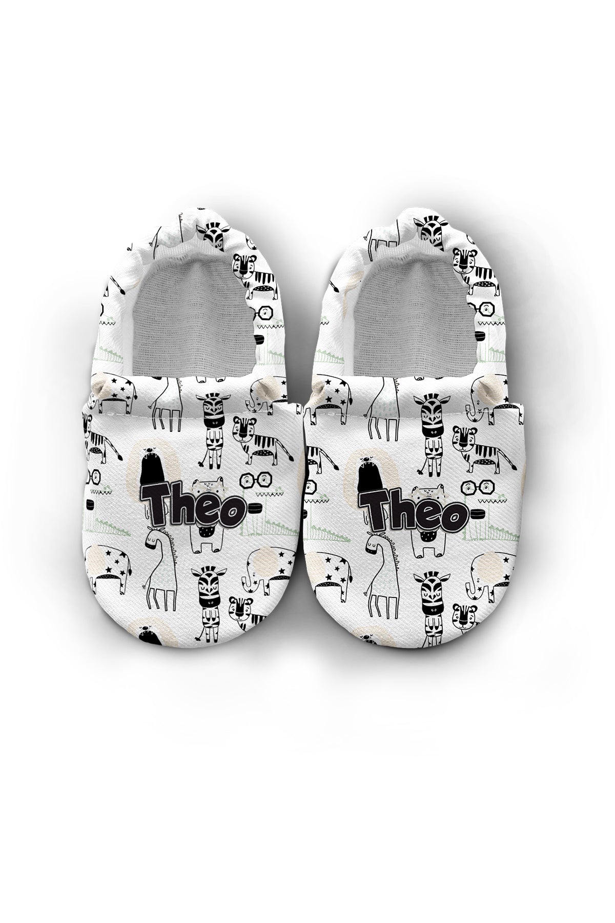 Make It Yours – Personalized Cartoon Pattern Booties for Babies | Non-Slip, Cotton, Unisex