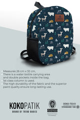 Winter Animals Pattern Preschool Backpack – Medium Size Kids Backpack for Ages 3–5, Daycare Bag