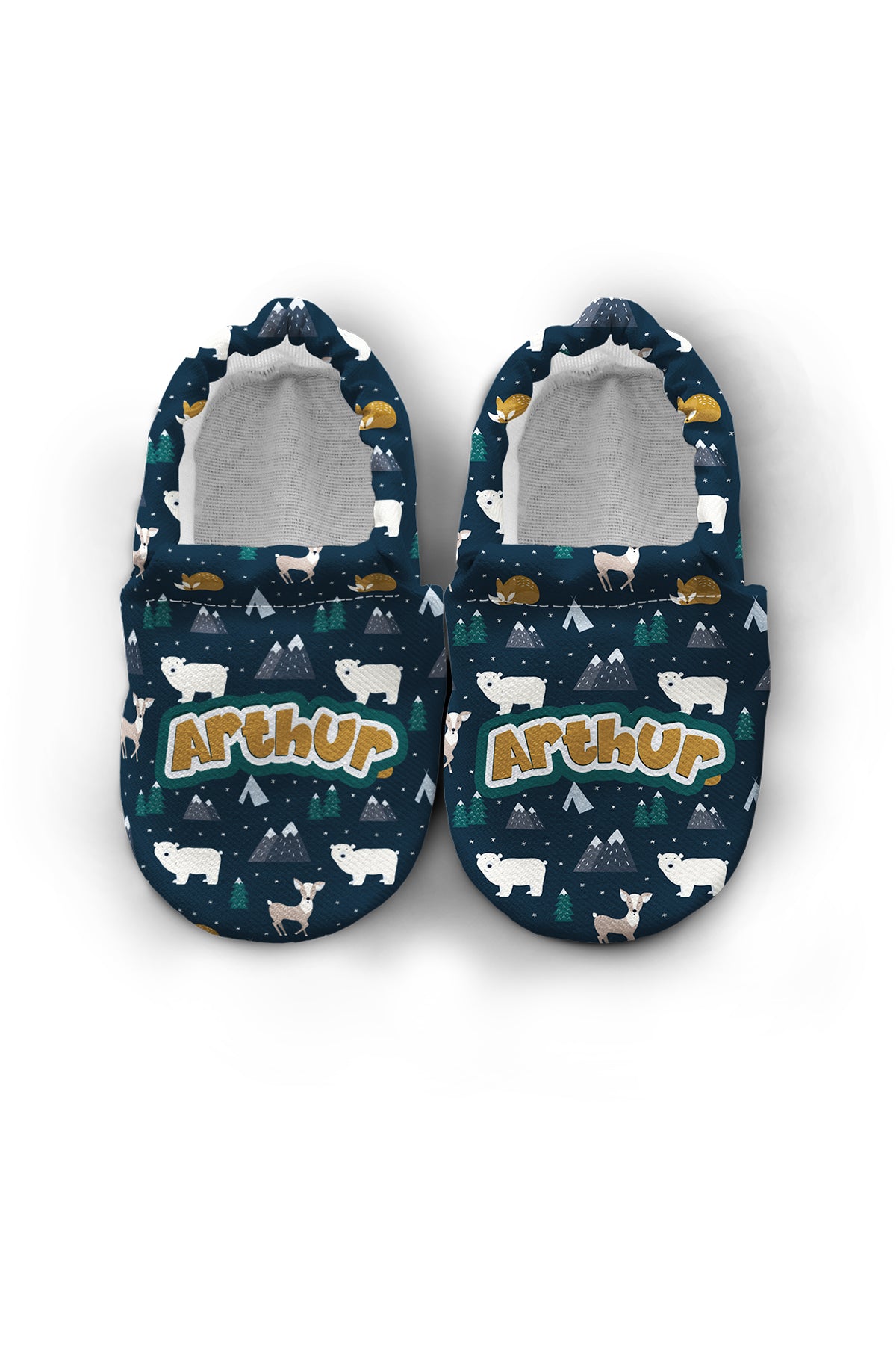 Make It Yours – Personalized Winter Animals Booties for Babies | Non-Slip, Organic Cotton, First Step Shoes