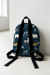 Winter Animals Pattern Personalized Toddler Backpack – Small Size Kids Backpack for Ages 1–3, Daycare Bag