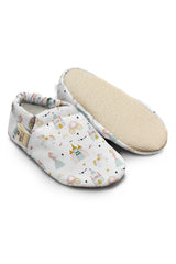 Kokopatik, Non-Slip Sole, Organic Cotton Lined Home Slippers, First Step Shoes, Little Princess Patterned Slippers