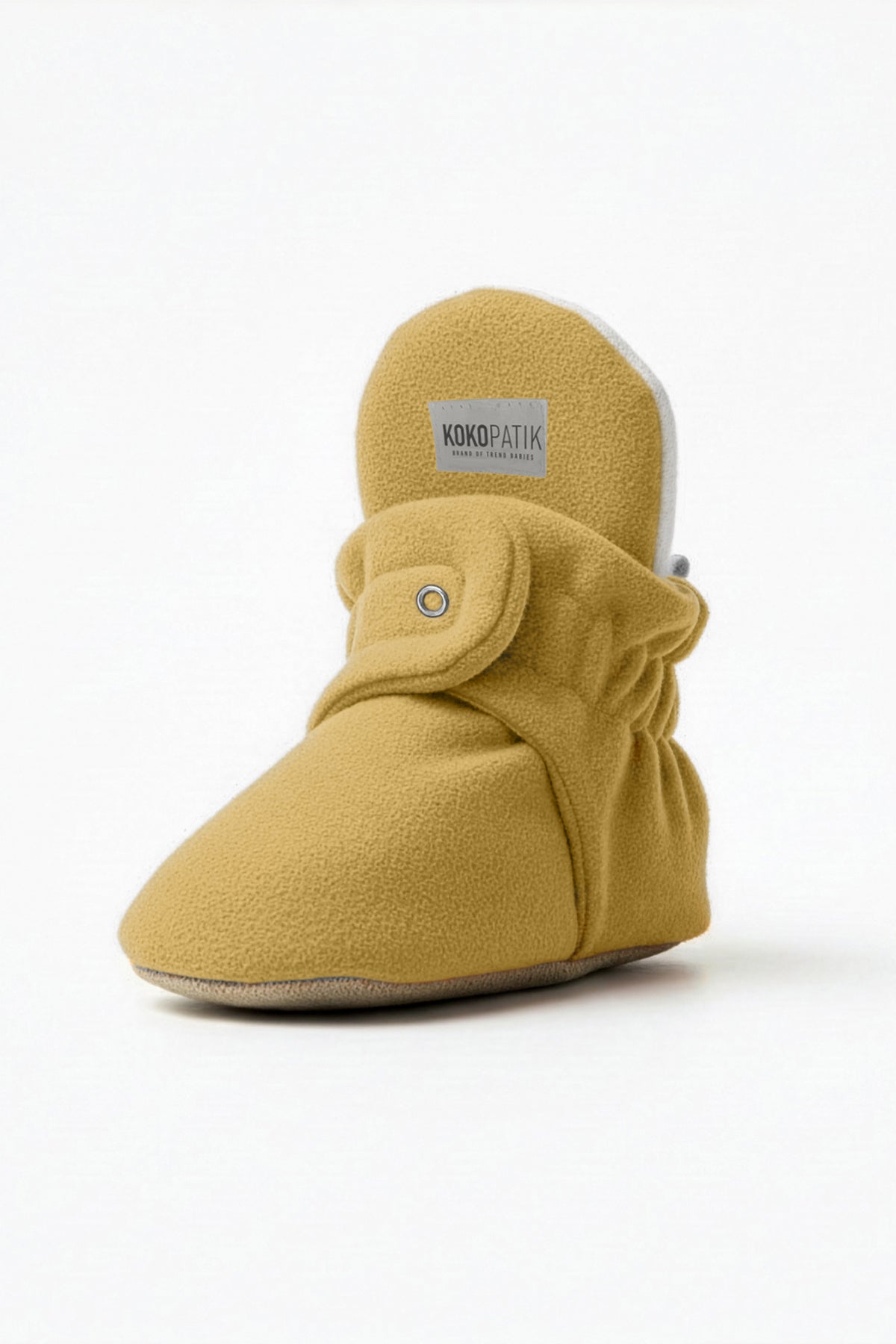 Cream Fleece Baby Booties – Soft, Non-Slip Indoor Slippers for Babies