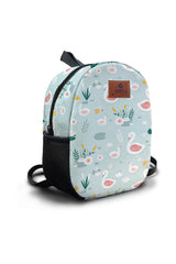 Blue Swan Pattern Preschool Backpack – Medium Size Kids Backpack for Ages 3–5, Daycare Bag