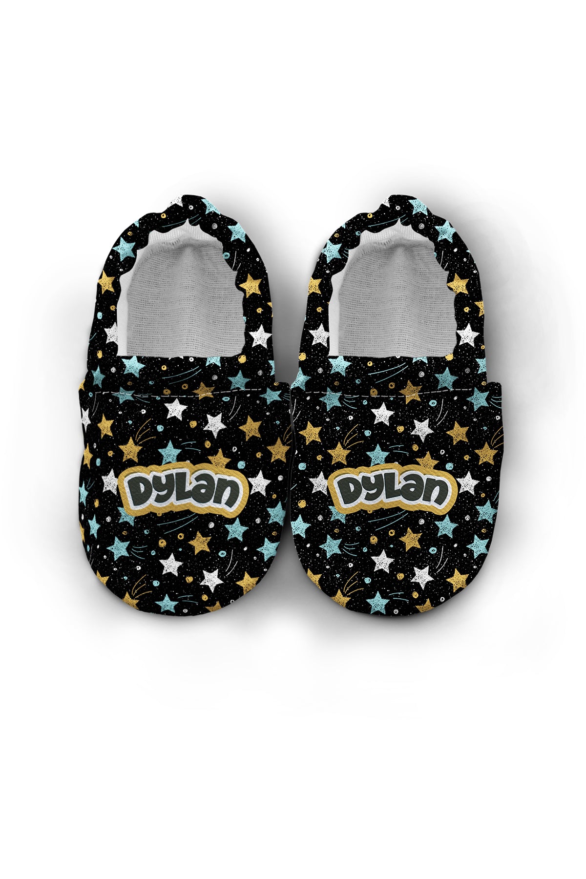 Make It Yours – Personalized Comet Pattern Booties for Babies | Non-Slip, Organic Cotton, First Step Shoes