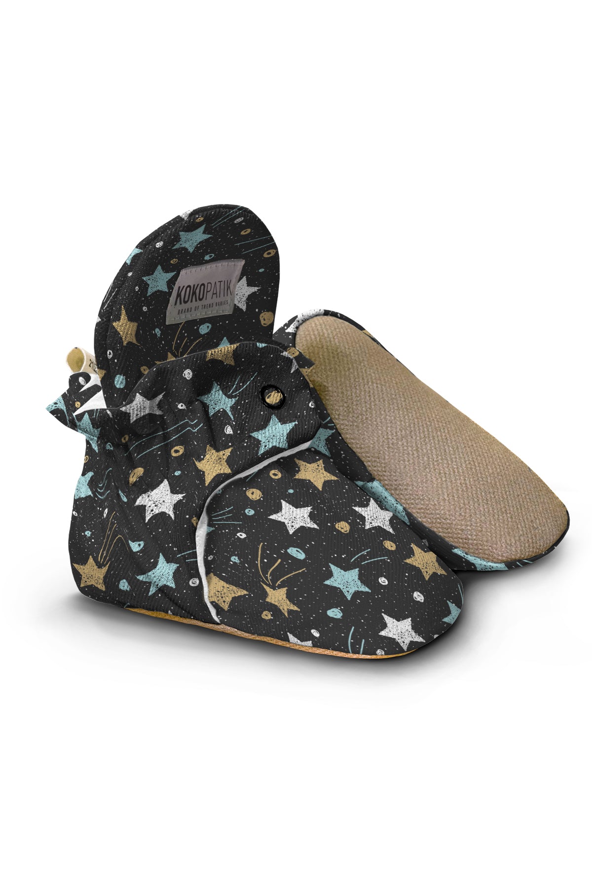 Shooting Star Baby Booties – Starry Night Design with Non-Slip Sole