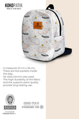 Little Elephant Pattern Toddler Backpack – Small Size Kids Backpack for Ages 1–3, Daycare Bag