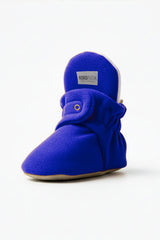 Navy Blue Fleece Baby Booties – Soft, Non-Slip Indoor Slippers for Babies