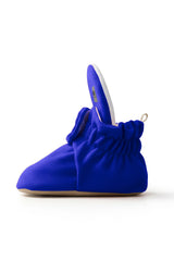 Navy Blue Fleece Baby Booties – Soft, Non-Slip Indoor Slippers for Babies