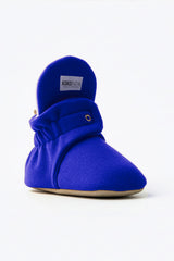 Navy Blue Fleece Baby Booties – Soft, Non-Slip Indoor Slippers for Babies