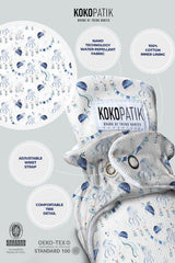 Blue Sea Adventure Baby Booties – Non-Slip Cotton Shoes for Little Explorers