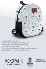 Blue Ocean Adventure Pattern Preschool Backpack – Medium Size Kids Backpack for Ages 3–5, Daycare Bag