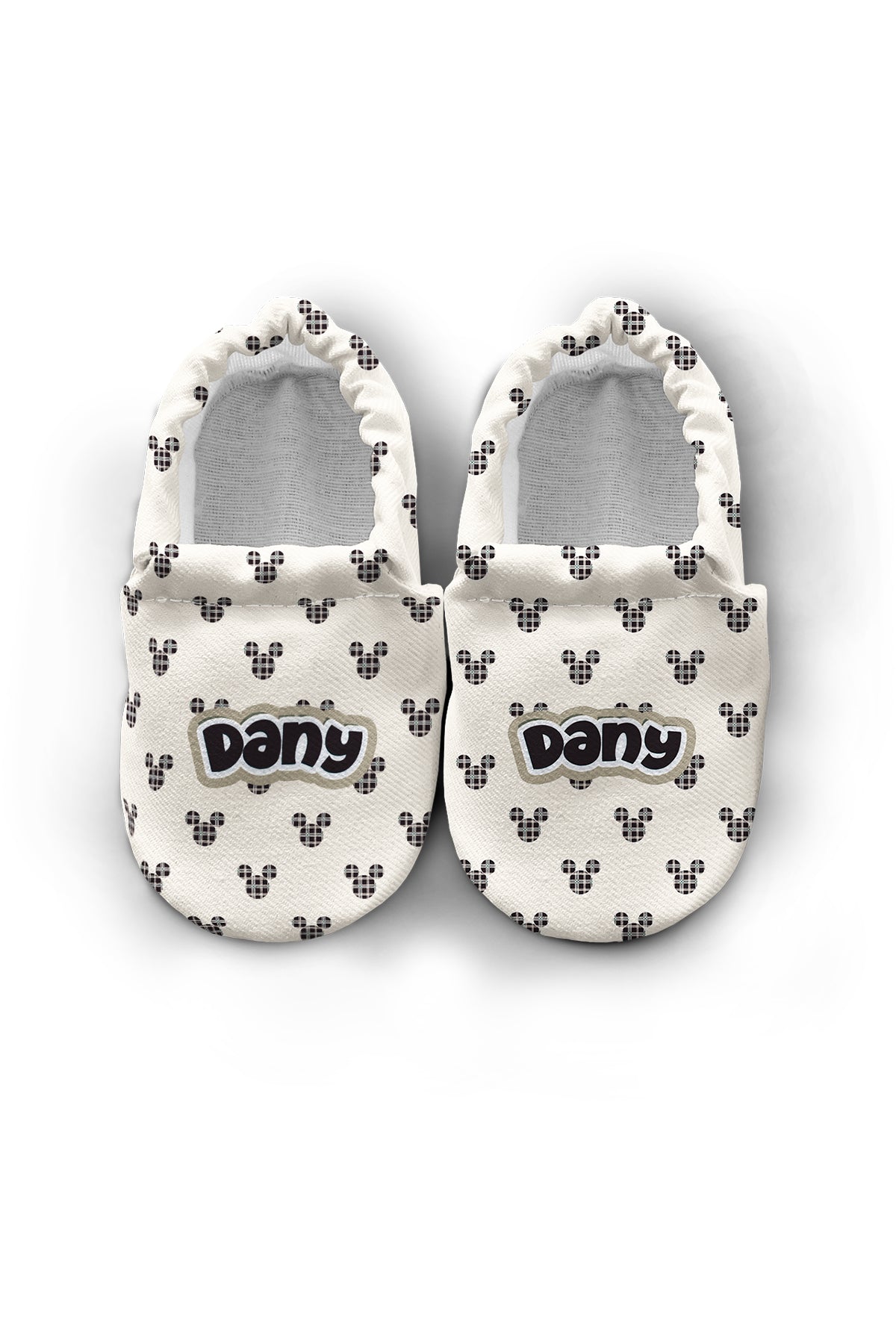 Make It Yours – Personalized Mickey Pattern Booties for Babies | Non-Slip, Organic Cotton, First Step Shoes